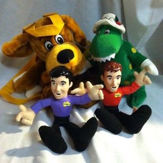 THE WIGGLES Plush Lot Dorothy, Wags Backpack W/tags, Murry And Jeff