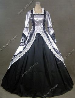 Marie Antoinette Victorian Dress Ball Gown Prom Wedding Reenactment 