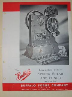 Vtg Buffalo Forge Catalog~Locomo​tive Spring Shear&Punch