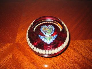 PERTHSHIRE WINDOWED HEART PAPERWEIGHT