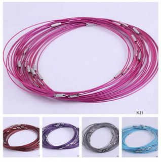   colour & QTY Stainless Steel Wire Mesh Cable Cords Necklace Chain NJ