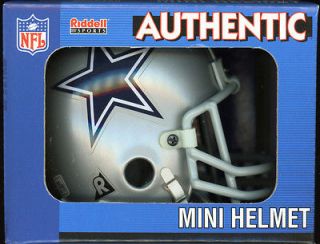 AUTHENTIC RIDDELL MINI HELMET DALLAS COWBOYS METAL FACEMASK NEW IN 