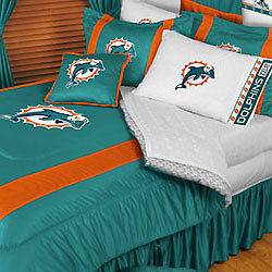 nEw 5pc NFL MIAMI DOLPHINS Queen Comforter BEDDING SET