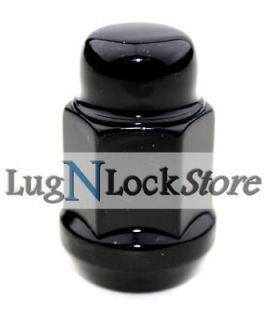 NEW 20PC 12 x 1.5 Black Bulge Acorn Lug Nuts ¾” Hex