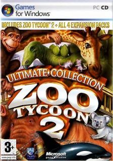 ZOO TYCOON 2 II ULTIMATE COLLECTION FOR PC XP/VISTA NEW