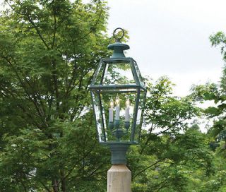NEW Unique Old Colony Post mount Porch Driveway Exterior Lantern Light 