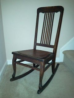 ANTIQUE CANED ROCKING CHAIR S.K. PIERCE & SON. 100 Years Old