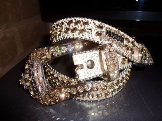 Simon Swarovski Crystal Belt~Gold with Crowns~ONE OF A KIND