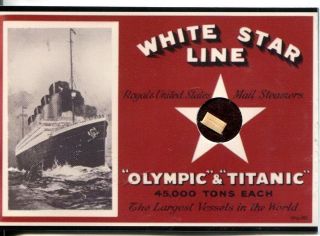   Stuff RMS Titanic Artifact Card Wood From Titanic & Olympic Ltd To 20
