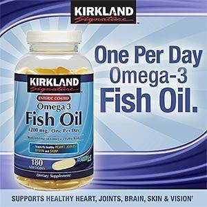   Kirkland Signature Enteric Coated Omega 3 Fish Oil Concentrate 1200 mg