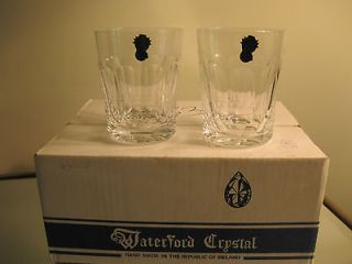   CRYSTAL CLODAGH DBL OLD FASHIONED Tumbler Whiskey Glasses MINT BOXED