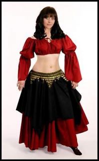 RENAISSANCE PIRATE WENCH BELLYDANCE TRIBAL GYPSY FAIRY PETAL COSTUME 