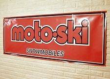 Vintage Moto Ski Snowmobile Banner