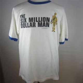   Six Million Dollar Man 1970s Sci Fi Classic TV Show Ringer Tee T Shirt