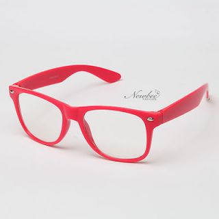 Pink Retro Vintage Clear Lens Glasses Nerdy Hipster Trendy KY8032CN2