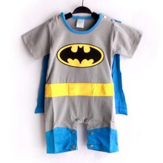 Batman Baby Toddler Grow Short Sleeved Bodysuit Romper Onesie All Size