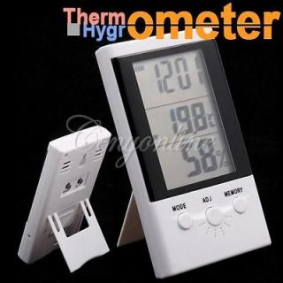 Digital LCD Thermometer Hygrometer+Ala​rm Clock Time Temperature 