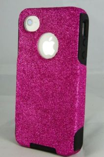 Otterbox Glitter Customized Commuter Case For iPhone 4/4S  Raspberry 