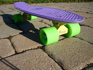   Penny Original Skateboard Cruiser 22 Complete Purple W/ Green Wheels