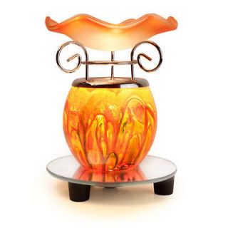   Oil Warmer Lamp Tart Burner & Bulb Night Light Fragrance Dim Orange