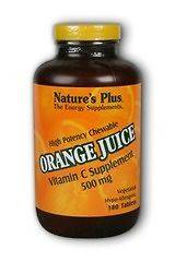 Orange Juice C 500mg by Natures Plus 180 Chewable