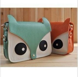 Contrast Color Owl Messenger Pu Material Hobo Shoulder Bag CJ013