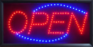 US Seller Animated Led Neon Light Lighted OPEN Sign on/off Switch 