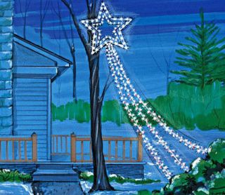 RARE NEW SHOOTING STAR OUTDOOR LIGHT CHRISTMAS HOLIDAY DECOR WHIMSY 