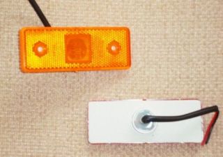 Amber Orange 1x 12V LED Side Marker Light Panel Lamp Trailer Horsebox 