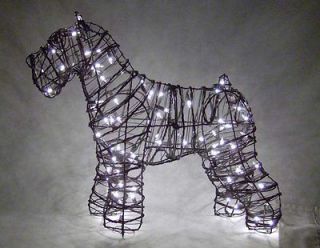 Schnauzer   18 Lighted Wire Frame Topiary Art Great for Christmas 