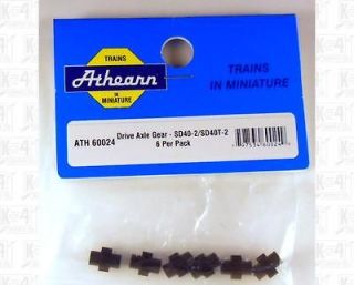 Athearn HO Parts SD40 2, etc Drive Axle Gears Pack of 6 60024