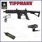   US Army PROJECT SALVO EGRIP PAINTBALL GUN + CYCLONE Feed System + 20oz