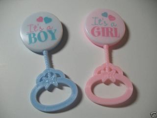 24 BABY SHOWER RATTLE DECO “It a BOY” or “It a GIRL”
