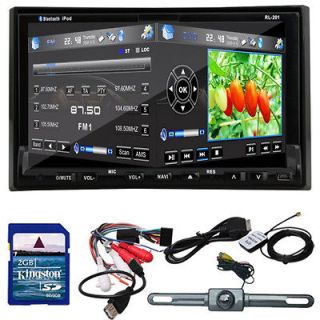   Din 7 Car GPS Nav DVD Radio Player AUX Ipod Bluetooth+Came​ra
