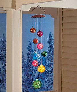 Solar Holiday Ornament Mobile Indoor Outdoor Christmas Decoration 