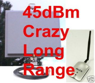 Wireless Internet Range Booster +45dBm USB WIFI Antenna