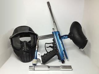   semi auto paintball Gun Kit   used. Includes Mask, xtra barrel, loader