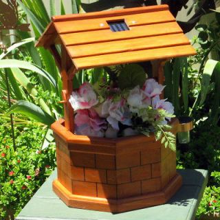 WISHING WELL PLANTER WITH SOLAR LIGHT