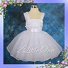 CLEARANCE SALE White Wedding Flower Girls Pageant Party Dress 18m 24m 