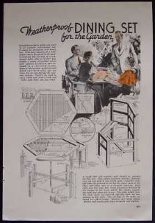 DINING SET 1937 How To build PLANS Mission/Deco Table & Chairs