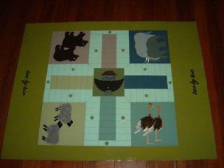   art hand painted canvas game board floor cloth noahs ark parcheesi