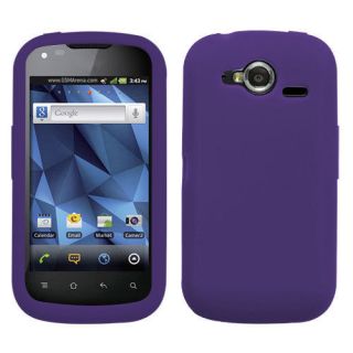 Pantech Burst P9070 AT&T Cover Rubber Soft Case Gel Purple Silicone 