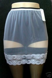 Nancy King 100% Nylon Net Ultra Sheer White Half Mini Slip Size XL 