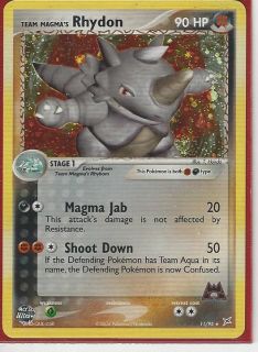 10 Random Cards + Rhydon 11/95 Pokemon Holo Foil Card Mint