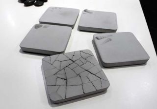 Molla Space H2O Water Absorbent Cement Concrete Coasters Modern urban 