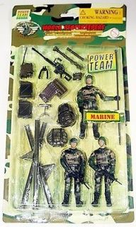 Power team EliteWorld Peacekeepers,Marine 3 Pack MISP,M&C Toy Centre