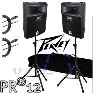 Peavey PR12 NEO 12 Portable Passive PA Speaker BUNDLE