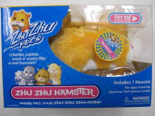 Cute New Zhu Zhu Pet Hamster NUGGET   Yellow