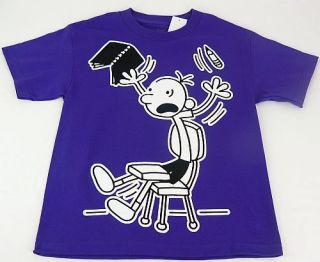Diary Of A Wimpy Kid Book & Pencil Purple S/S Tee T Shirt Boys S 8 M 