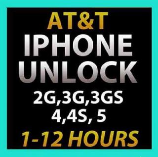 Permanent Factory Unlock Code for Service AT&T Apple iPhone 2G 3 3GS 4 